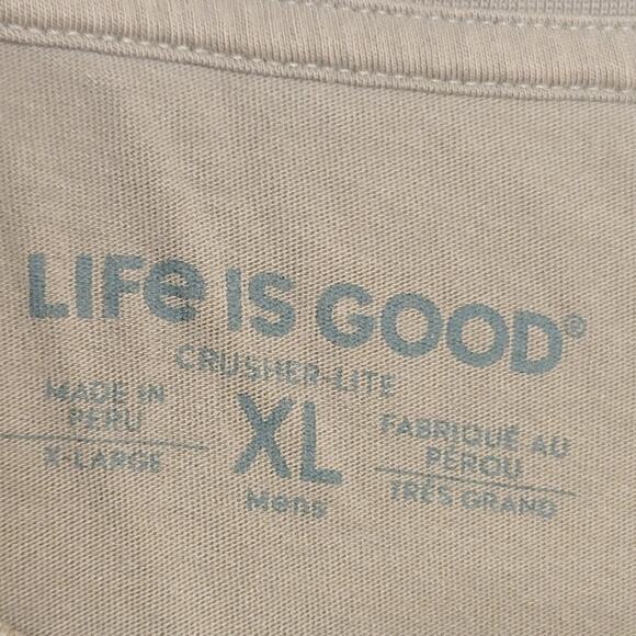 Life Is Good Shirt Mens XL Green Jake Not Working Anywhere Retire Crusher Lite - Picture 3 of 9
